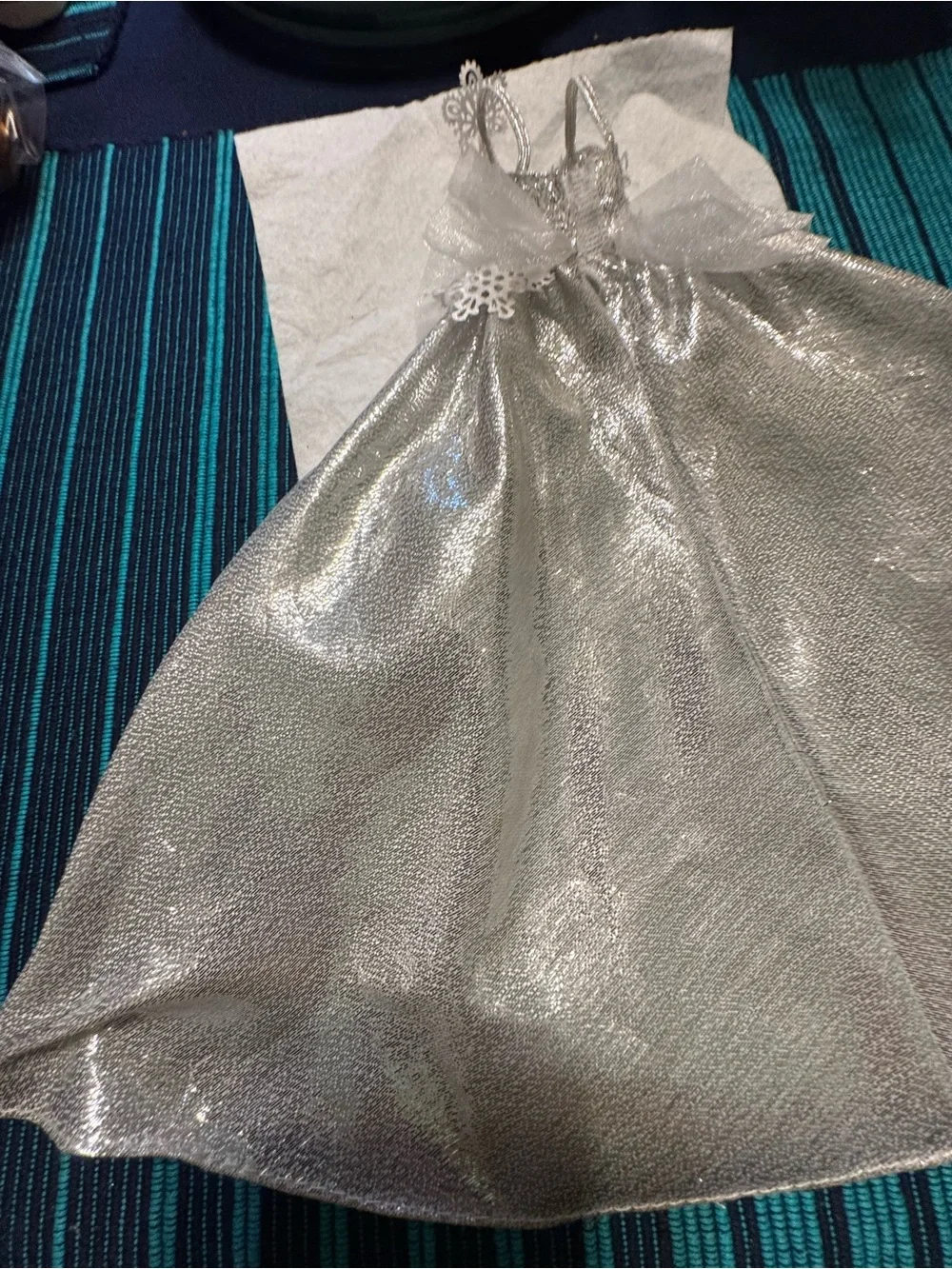Barbie Silver Snowflake 2013 Holiday Gown Outfit Dress Christmas Doll Clothes